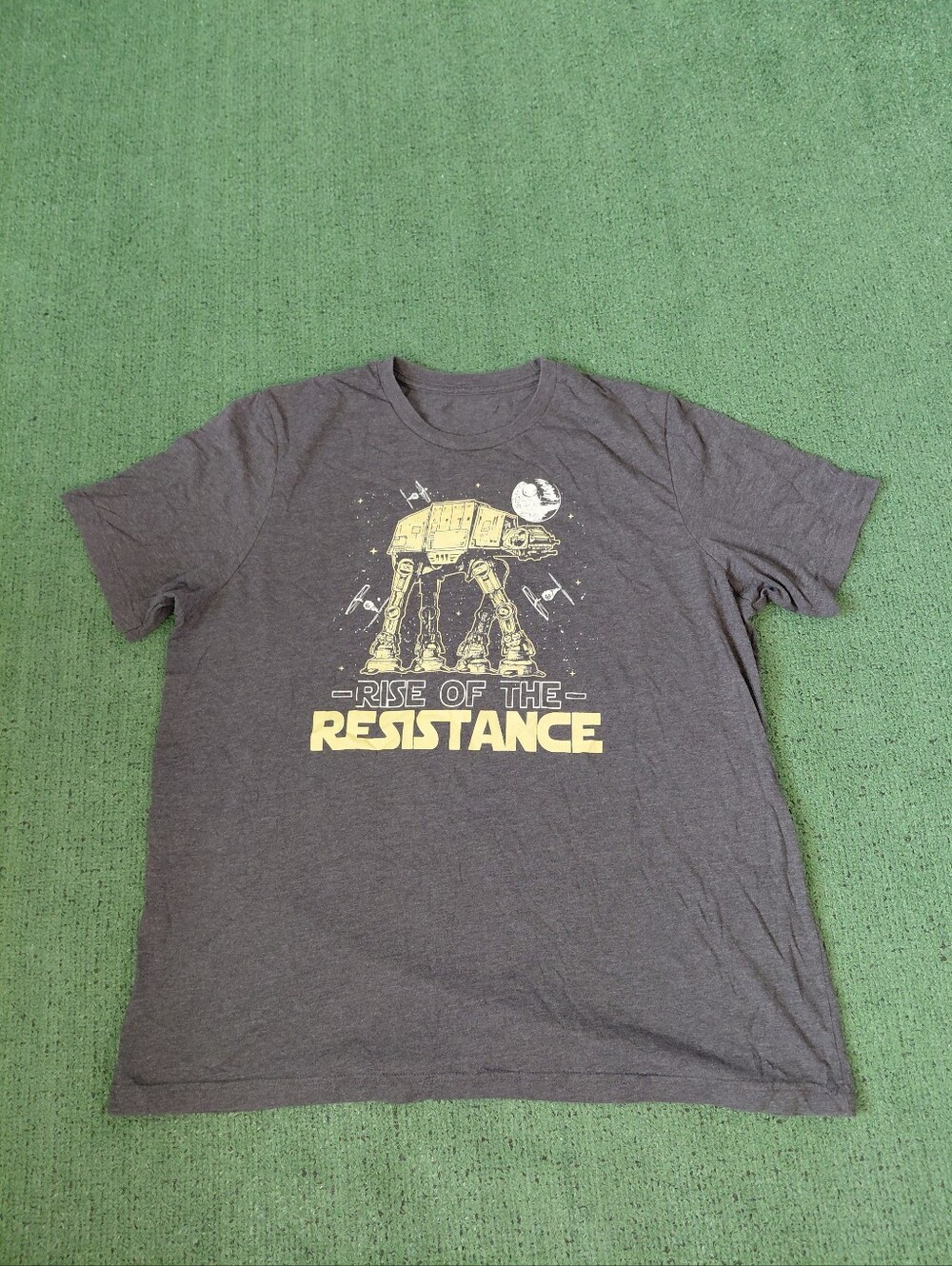 Galaxy's Edge Star Wars Rise of the Resistance AT-AT Walker Movie Dark Gray T Sh